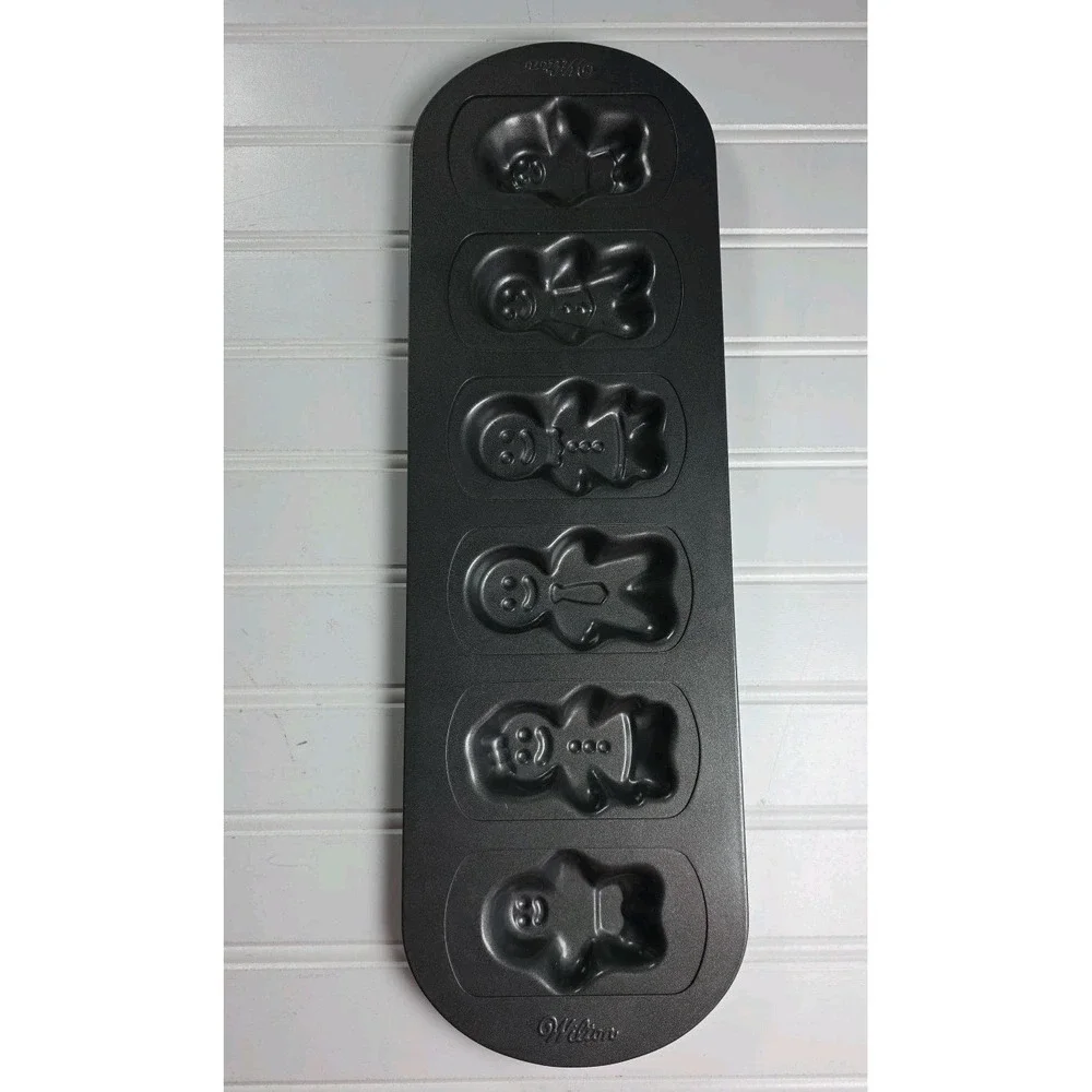 Wilton Gingerbread Man,‎ kids, and woman Non-Stick Mini Cake Pan, 6-Cavity